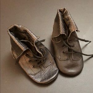 From Zion baby booties